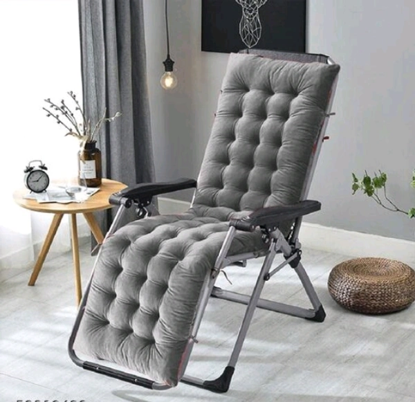 Mom's Moon Soft Velvet Chair Pad/Chair Cushion for Rocking Chair /Office/ Home in Outdoor and Indoor /Resting on Floor Set of 1 ( 18 x 50 Inch Grey ) - Grey